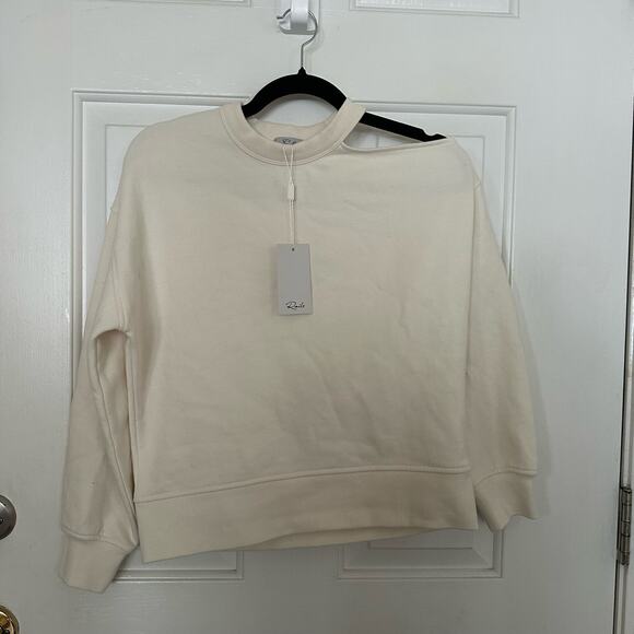 Rails Quincy Cutout Sweatshirt in Winter White Size XS - Picture 4 of 7